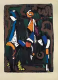 Marino Marini, Bunter Reiter II (Multi-Colored Rider II) (G. L123), 1976, Lithograph in colors, on Arches paper, the full sheet