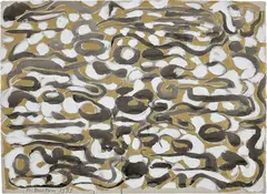 Richmond Burton, 13 Moons, 1999, Unique mixed media drawing, on laid paper