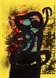 La Dentellière (The Lace Maker) (M. 593) by Joan Miró, 1969, Lithograph in colors, on Rives BFK paper, the full sheet, sold Feb 2024