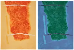 Theodoros Stamos, Infinity Field, Lefkada Series: two plates, 1977, Two screenprints in colors, on T.H. Saunders paper, the full sheets