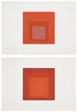 Josef Albers Honors the Hirshhorn Museum and Sculpture Garden (D. 224) by Josef Albers, 1973, The complete set of two screenprints in colors, on German Etching paper, with full margins, offered Feb 2024