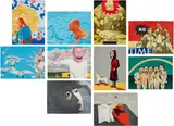 Various Artists, The Giants of the contemporary Chinese art, 2005, The complete set of 10 lithographs and screenprints in colors, on Arches paper, the full sheets, with text and colophon, all loose (as issued), all contained in the original burgundy linen-covered portfolio