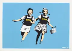 Banksy, Jack and Jill (Police Kids), 2005, Screenprint in colors, on wove paper, with full margins