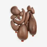 Susumu Kamijo, Dance For Me In The Dusk, 2021, Polished walnut wood sculpture with glass and crystal resin details