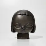 Roby Dwi Antono, KIRA (Burnished Gold), 2021, Cast bronze multiple with burnished gold finish and crystal resin tears, contained in the original foam-lined wooden box