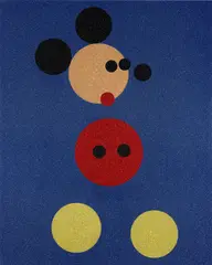 Mickey (Blue Glitter) by Damien Hirst, 2016, Screenprint in colors with glitter, on Somerset paper, the full sheet, sold Feb 2024