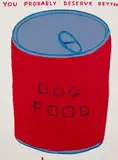 David Shrigley, Untitled (Dog Food), 2021, Unique acrylic painting, on Fabriano paper