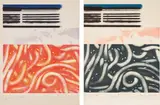 James Rosenquist, Forehead I; and Forehead II (G. 20 & 21), 1968, Two lithographs in colors, on Arches paper, the full sheets