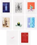 James Rosenquist, The Glass Wishes: eight plates (G. 1014-1016, 1018-1019, 1021, 1023 & 1024, G. 187-189, 191-192, 194, 196 & 197), 1981, Eight aquatints in colors, on Somerset Satin paper, with full margins