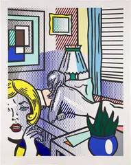 Roy Lichtenstein, Roommates, from Nudes Series (C. 282), 1994, Monumental relief print in colors, on Rives BFK paper, with full margins