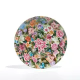 Ai Weiwei, Small Plate with Flowers, 2014, Porcelain plate in colors, contained in the original foam-lined gray linen box