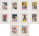 Les Caprices de Goya de Dali (Dali's 'Caprichos' by Goya): 10 plates (M. & L. 887, 892-894, 896-897, 899, 905, 914, 935) by Salvador Dalí, 1977, Ten heliogravures with extensive hand-coloring, made from Goya's print series (circa 1799 edition) reworked and altered , sold Apr 2024