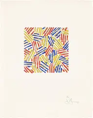 Untitled (U.L.A.E. 186) by Jasper Johns, 1977, Screenprint in colors, on Rives Moulin du Gué paper, with full margins, sold Apr 2024