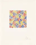 Jasper Johns, Untitled (U.L.A.E. 186), 1977, Screenprint in colors, on Rives Moulin du Gué paper, with full margins
