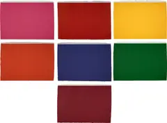 Dan Flavin, (to Don Judd, colorist) 1-7 (G. 1315-1321), 1986-87, The complete set of seven lithographs in colors, on various HMP Koller handmade gray and green wove papers and one on Laurence Barker wove paper, the full sheets