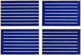 Donald Judd, Untitled (S. 251-54), 1991-94, The complete set of four woodcuts in French ultramarine blue, on Japanese laid Mitsuma paper, with full margins