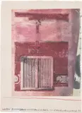 Robert Rauschenberg, Untitled, 1990, Unique solvent transfer drawing in colors with red crayon addition, on wove paper