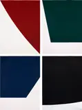 The Mallarmé Suite (A. 266.1-4) by Ellsworth Kelly, 1992, The complete set of four lithographs in colors, on Rives BFK paper, with justification and title page, accompanied by th, sold Apr 2024
