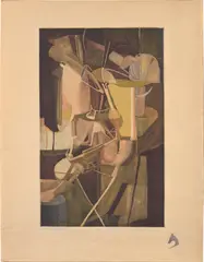 Marcel Duchamp, La Mariée (The Bride), by Jacques Villon (S. 433, G. & P. 672), 1934, Aquatint in colors, on Japan paper, with full margins