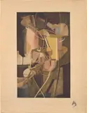 Marcel Duchamp, La Mariée (The Bride), by Jacques Villon (S. 433, G. & P. 672), 1934, Aquatint in colors, on Japan paper, with full margins