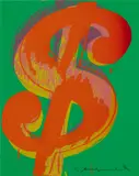 Andy Warhol, $ (1) (F. & S. 279), 1982, Unique screenprint in colors, on Lenox Museum Board, the full sheet