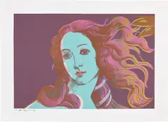 Details of Renaissance Paintings (Sandro Botticelli, Birth of Venus, 1482) (F. & S. 317) by Andy Warhol, 1984, Screenprint in colors, on Arches Aquarelle paper, with full margins, sold Apr 2024