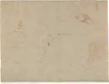 Femme sur le dos - Lassitude (Reclining Woman - Weariness), from Elles (D. 189, A. 210, W. 165) by Henri de Toulouse-Lautrec, 1896, Lithograph in sanguine and olive green, on wove paper watermarked G. Pellet T. Lautrec , the full sheet, sold Apr 2024