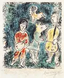 Marc Chagall, Les Artistes (The Artists) (M. 908), 1977, Lithograph in colors, on Japan paper, with full margins