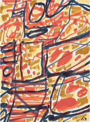 Argument XXXIV by Jean Dubuffet, 1983, Unique felt tip pen drawing in colors, on wove paper, sold Apr 2024