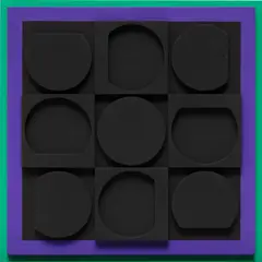 Victor Vasarely, Eclipse Positif (Positive Eclipse), 1969, Painted wood relief multiple in colors