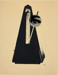 Métronome (Objet indéstructible) by Man Ray, 1970, Screenprint in black and grey, on transparent paper, with margins, sold Apr 2024