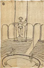 Circus by Alexander Calder, 1975, Handwoven jute Maguey fiber tapestry, sold Apr 2024