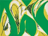 Lee Krasner, Free Space (Yellow) (L. 560-2), 1975, Screenprint in colors with collage, on Arches paper, the full sheet, contained in the original paper folio