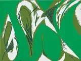 Lee Krasner, Free Space (Green) (L. 560-1), 1975, Screenprint in colors with collage, on Arches paper, the full sheet