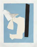 Water's Edge (T. 453, E. & B. 339) by Robert Motherwell, 1984, Lithograph and relief print in colors with embossing and collage, on TGL handmade and black German Etching mould-made pa, sold Apr 2024