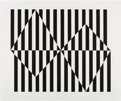 Carmen Herrera, Black and White, 2009, Screenprint, on Fabriano paper, with full margins