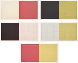 Sol LeWitt, Grids and Color: plates #10, #13, #15, #20, and #35 (K. 1979.01), 1979, Five screenprints in colors, on Arches paper, with full margins