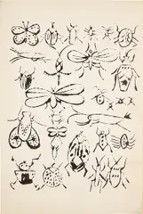 Andy Warhol, Happy Bug Day, 1955, Offset lithograph, on wove paper, with full margins