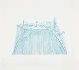 Wayne Thiebaud, Estate 2, 1998, Etching and drypoint in blue, on Somerset paper, with full margins