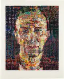 Chuck Close, Alex, 1992, Woodcut in colors, on Kozo 550 paper, with full margins