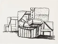 Philip Guston, Studio Forms (G. 877, S. 45), 1980, Lithograph, on Arches Cover paper, with full margins