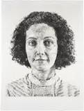 Chuck Close, Emily/Fingerprint/Silk Collé, 1986, Monumental etching with silk collé, on Arches paper, with full margins