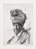 Glenn Brown, The Artist's Father, 2016, Etching, on Somerset paper, with full margins