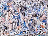 Cecily Brown, Love the reeling midnight through, 2023, Digital print in colors, on Somerset paper, the full sheet, contained in the original gray cardboard folio and gray cardboard envelope