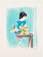Elliott by Elizabeth Peyton, 1999, Lithograph in colors, on Somerset Satin paper, with full margins, sold Apr 2024