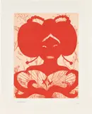 Chris Ofili, Untitled, from Cubitt Portfolio, 1999-2000, Etching and aquatint in red, on Hahnemühle paper, with full margins