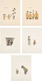Marcel Dzama, [5 drawings]