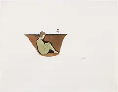 Marcel Dzama, Untitled, 1998, Unique ink drawing, on wove paper