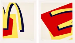 Keith Coventry, Junk I; and Junk II, 2008, Two screenprints in colors, on Arches paper, with full margins