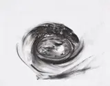 Gary Simmons, 5 Conductors, Time Piece, 1998, Unique charcoal drawing, on vellum